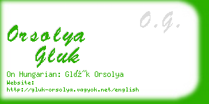 orsolya gluk business card